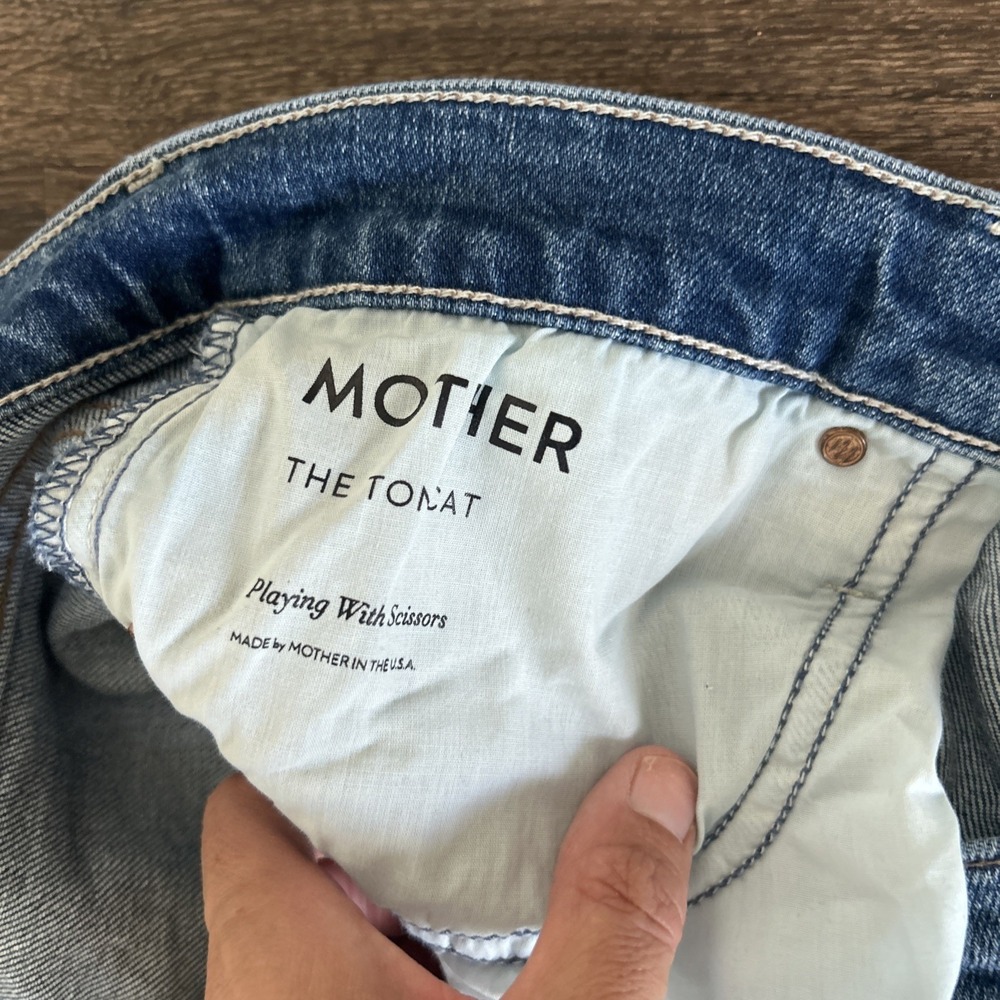Mother Superior Jeans The Tomcat Playing With Scissors Sz 32 Med Blue Distressed - Picture 8 of 12